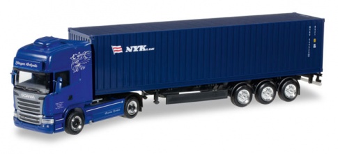 Herpa 305723  Scania R TL container semitrailer ''J_rgen Schmid Transporte / NYK''