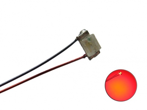 LED SMD 0603 with enamelled copper wire red