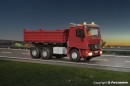Viessman Car Motion VN8001 H0 CarMotion basic starter set, MB ACTROS dump truck with rotating lights, red