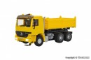 Viessmann 8015 MB ACTROS 3-axle dump truck with rotating flashing lights, yellow, basic, functional model