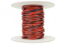 Twisted Bus Wire 25m of 2.5mm (13g) Twin Red/Black