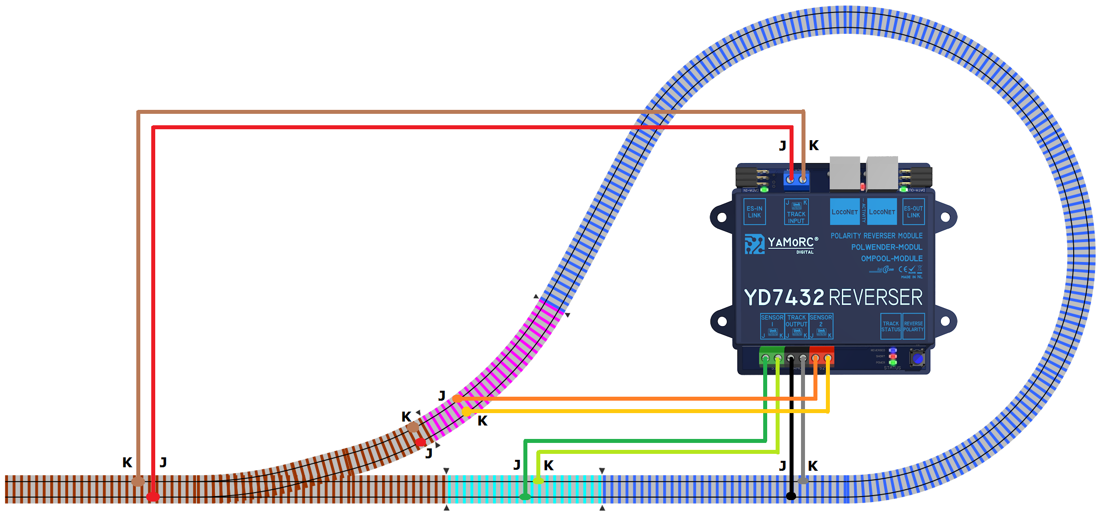 YaMoRC YD7432 Reverse Loop Including Railcom Detection ...