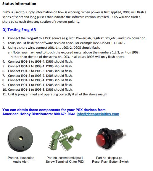 DCC Specialties FrogAR Quad Output Frog AutoReverser