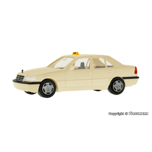 Herpa 1/87 - Mercedes Classe E Taxi Allemand - Miniature Voiture Plastique Beige