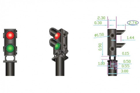 12x 2-wire Red/Green Ground Signal