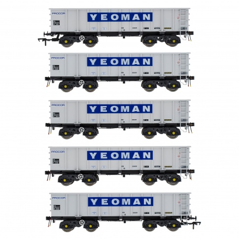 Accurascale PTA/JTA+JUA Bogie Tippler Pack - Yeoman [Procor] Grey / Ivory - Outer Pack