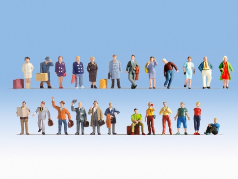 Noch 16101 Travellers (24) XL Figure Set