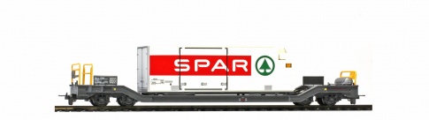 Bemo 2289 116 Sbk-v 7706 with refrigerated container 'SPAR'
