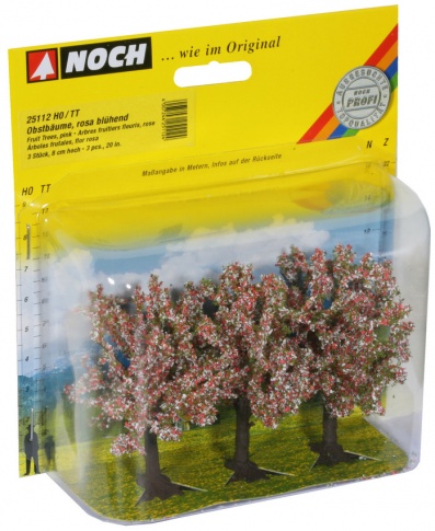 Noch 25112 Pink Fruit (3) Classic Trees 8cm
