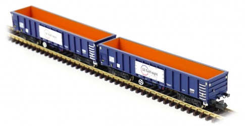 Dapol 2F-025-006 Bogie Box Wagon Set GBRf 502025/026