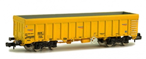Dapol 2F-045-009 IOA bogie wagon in Network Rail yellow – 3170 5992 118-7