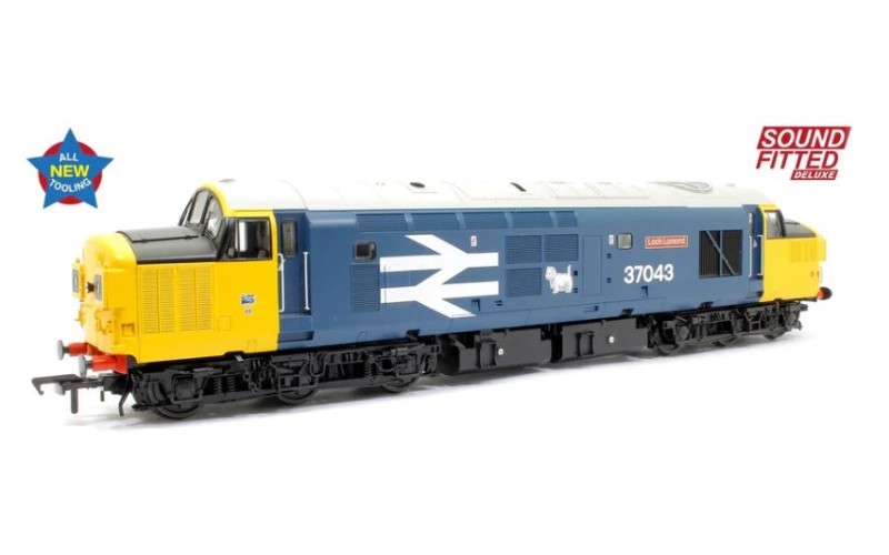 Bachmann 35-304SFX - Class 37/0 Split Headcode 37043 'Loch Lomond' BR Blue (Large Logo)