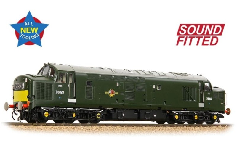 Bachmann 35-306SF Class 37/0 Centre Headcode D6829 BR Green (Small Yellow Panels)