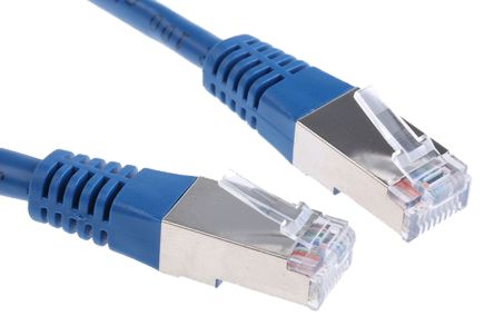 0.5m PVC Cat5e Ethernet Cable Assembly Blue