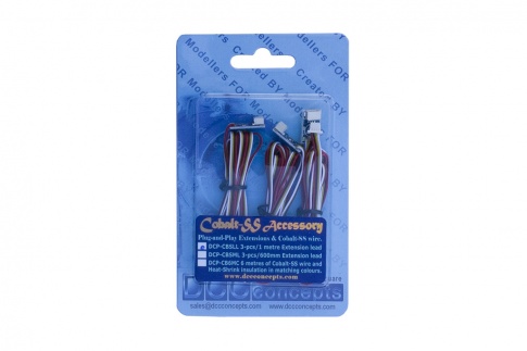 3x LONG (1 metre) Cobalt-SS Extension leads