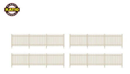 thumbnail interactive-video image 1 of 7 Pieces OO Gauge Model Railway Scenery - 5ft White Picket Style Fencing (1:76 Scale) 1 of 4