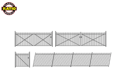 RATIO 435 OO Gauge Spear Fencing (Ramp Fences & Gates)