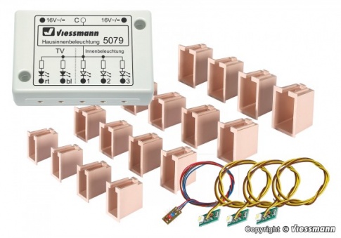 Viessmann 5079 LED House Interior Lighting with TV-Simulation