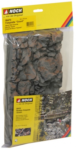 Noch N58470 Granite Rock Wall Hard Foam 32x16cm