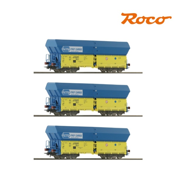 ROCO 6600195 PTKiGK Self Unloading Hopper Wagon Set (3) V ...