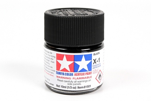 Tamiya MINI X-1 BLACK Acrylic Paint 10ml