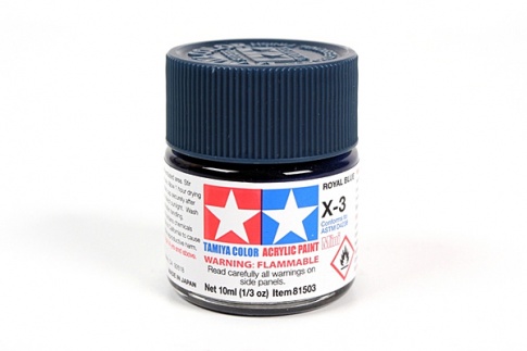 Tamiya MINI X-3 ROYAL BLUE Acrylic Paint 10ml