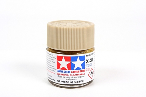 Tamiya MINI X-31 TITAN GOLD Acrylic Paint 10ml