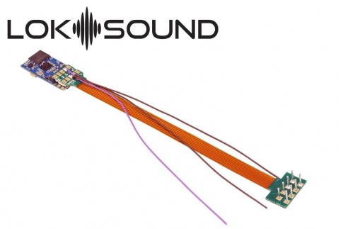 ESU LokSound Micro V5.0 Blank 8 Pin Flex PCB With Sugar Cube Speaker 11mm x 15mm