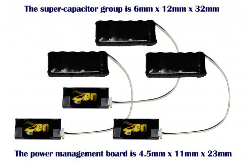 DCC Concepts DCD-SA3-SS.3 Zen 3-Wire Super High-Power Stay Alive for Zen Black & Blue+ Decoders (3-Pack)