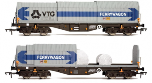 Dapol 4F-039-012 Telescopic Hood Wagon Tiphook Rail Blue/Grey 589 9 072-6