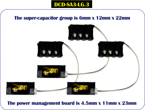 DCC Concepts DCD-SA3-LG.3 Zen 3-Wire Large Stay Alive for Zen Black & Blue+ Decoders  (3 Pack)
