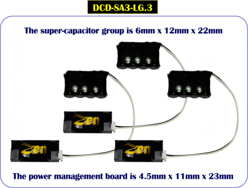 DCC Concepts DCD-SA3-LG.3 Zen 3-Wire Large Stay Alive for Zen Black & Blue+ Decoders (3 Pack)