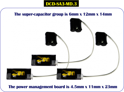 DCC Concepts DCD-SA3-MD.3 Zen 3-Wire Medium Stay Alive for Zen Black & Blue+ Decoders (3 Pack)