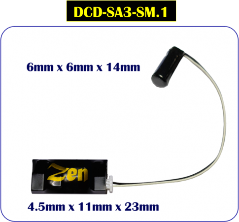 DCC Concepts DCD-SA3-SM.1 Zen 3-Wire Small Stay Alive for Zen Black & Blue+ Decoders