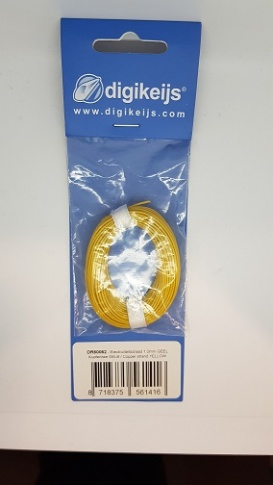 DIGIKEIJS PLASTIC INSULATED COPPER STRAND 1.0MM / 0,14MM YELLOW