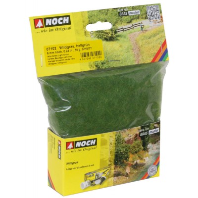 Noch 07102 Light Green Wild Grass 6mm (50g)