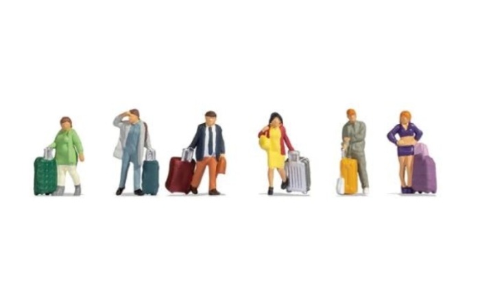 NOCH N15223 Passengers With Modern Luggage (6) Figure Set