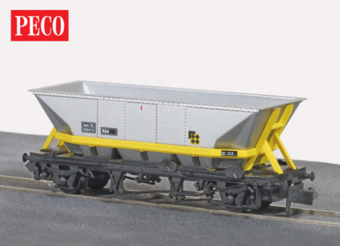 PECO NR-302 MGR Coal Hopper Wagon ('HAA' BR Trainload Coal-Sector - Yellow Cradle)