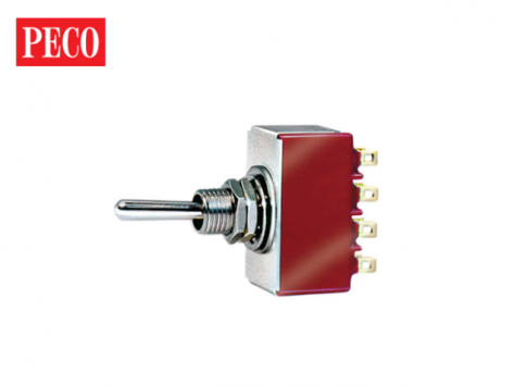 PECO PL-21 4-Pole Double Throw Toggle Switch (for use with SL-E383F)