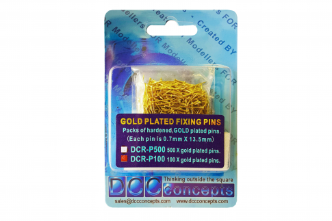 DCC Concepts DCR-P100 Pack of 100 Gold Plated Pins