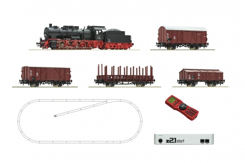 Roco 51318 - Digital Starter Set z21: Steam locomotive class 57 and goods train, DB