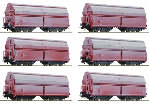 Roco 75938 - 12 piece display: Swing roof wagons, DB AG
