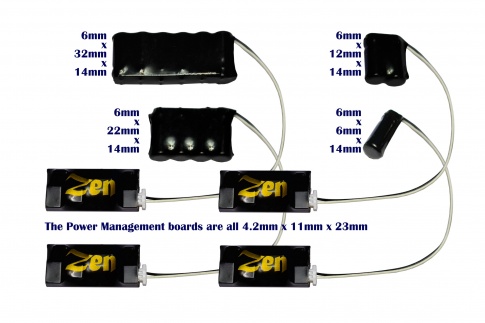 DCC Concepts DCD-SAA-3W Zen 3-Wire Stay Alive Variety Pack for Zen Black & Blue+ Decoders