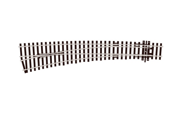 PECO SL-87 00/H0 CURVED DOUBLE RADIUS LEFT HAND POINT