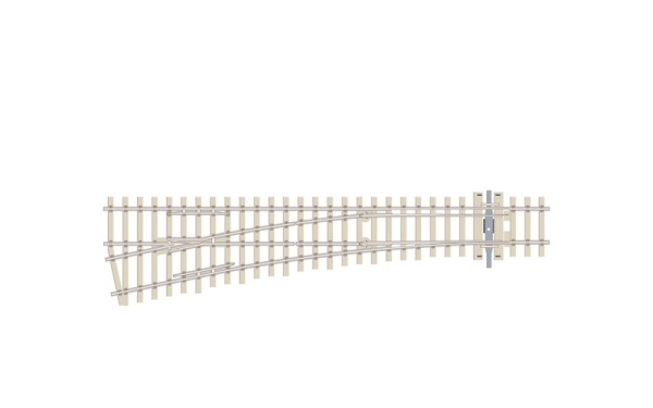Peco Products SL-E1096 Code 75 Medium Radius Concrete sleeper turnout L/H