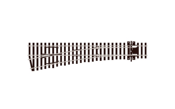 Peco Products SL-E196 Finescale left hand medium point with electrofrog