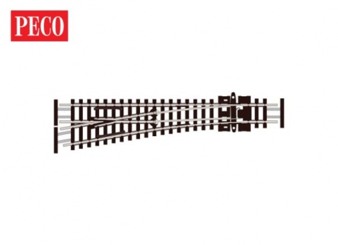 Peco Products SL-E392F Turnout, Small Radius, Left Hand
