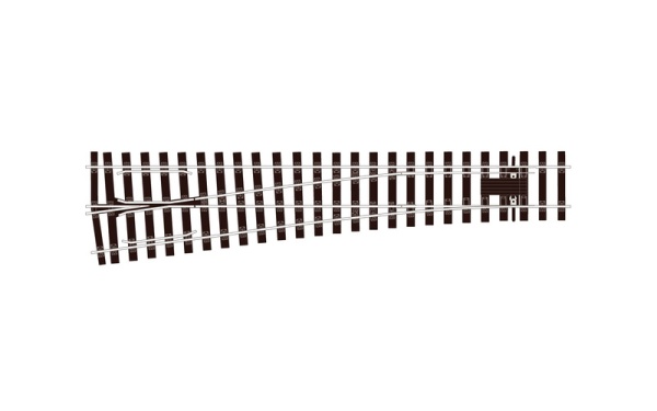 Peco SL-E792BH O Gauge Code 124 Bullhead Medium Radius Left Hand Point
