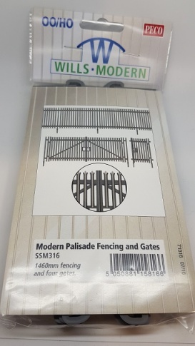 Wills Modern SSM316 Palisade Fencing  and four gates OO/HO
