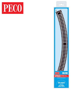 PECO ST-2026 Setrack OO/HO Code 100 Radius 2 (438mm) Double Curve Pack (4 x ST-226)